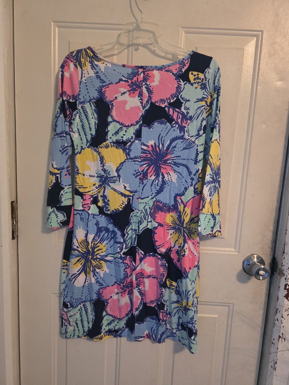 Lilly Pulitzer Marlowe Dress Size S Big Flirt Pima Cotton Floral Tropical Beachy